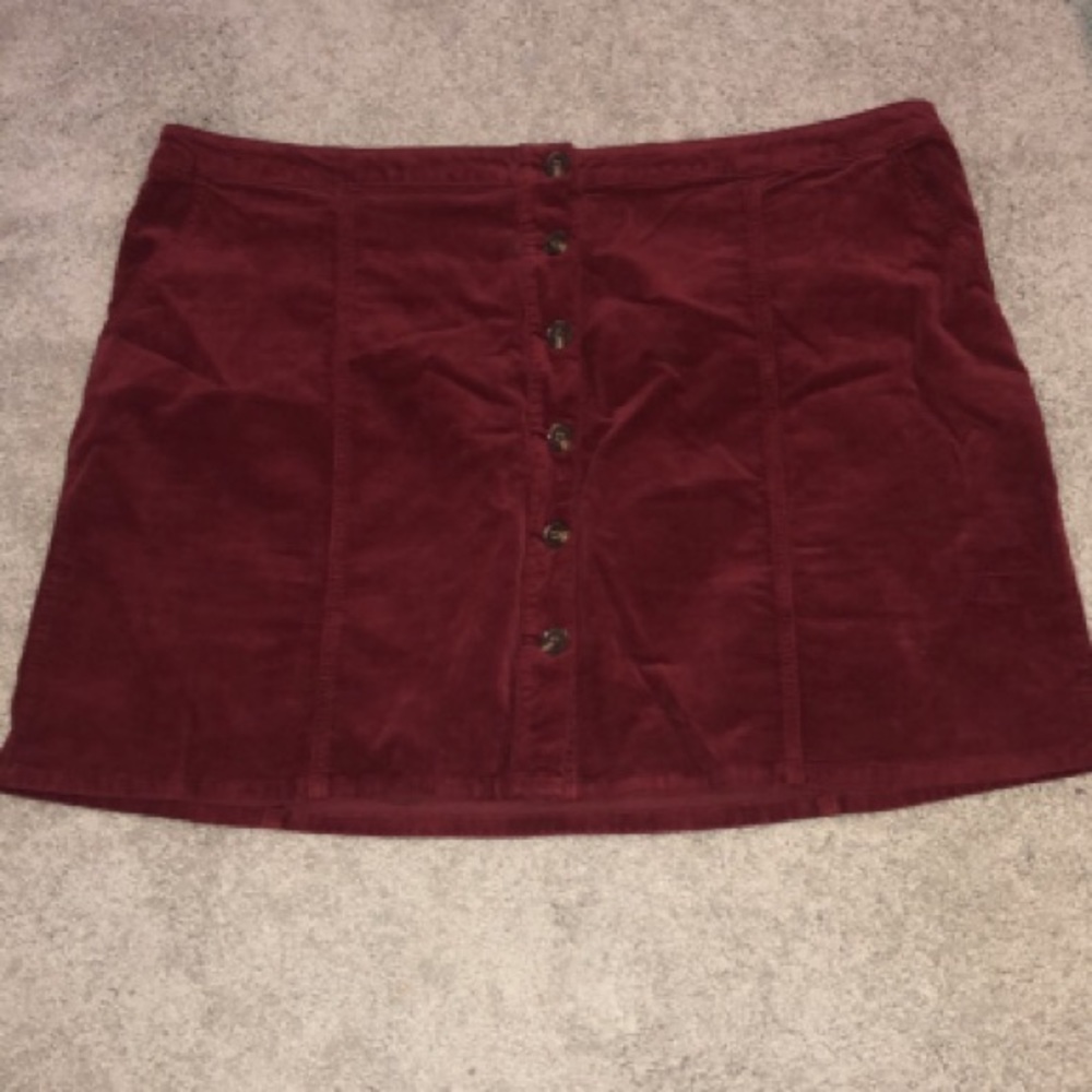 Plus size corduroy skirt